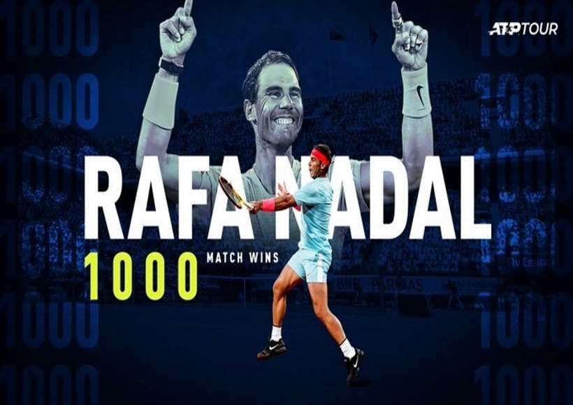 नडाल 1000 मैच जीतने वाले क्लब में शामिल