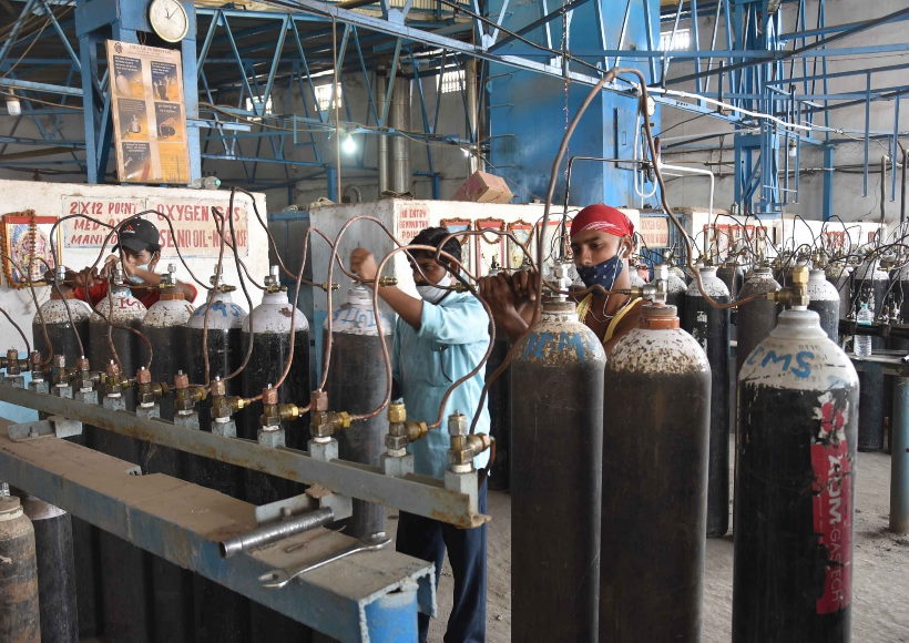 oxygen cylinders