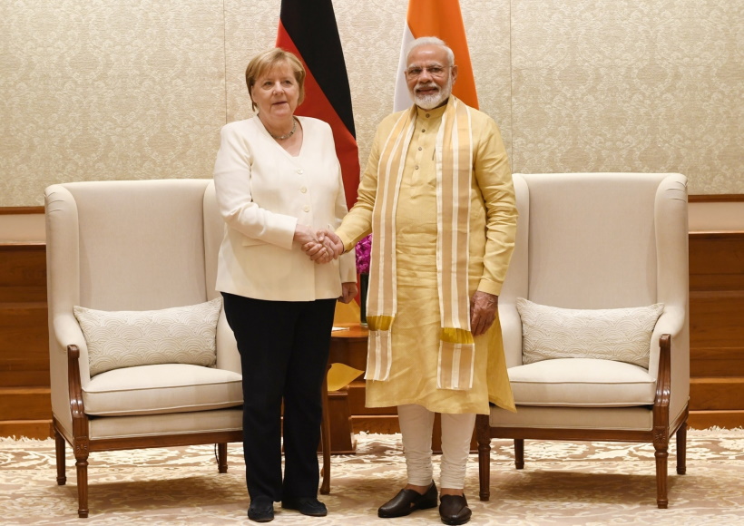 प्रधानमंत्री नरेंद्र मोदी और जर्मन चांसलर एंजेला मर्केल