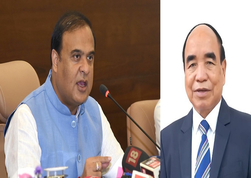 Mizoram Chief Minister Zoramthanga and Assam Chief Minister Himanta Biswa Sarma.