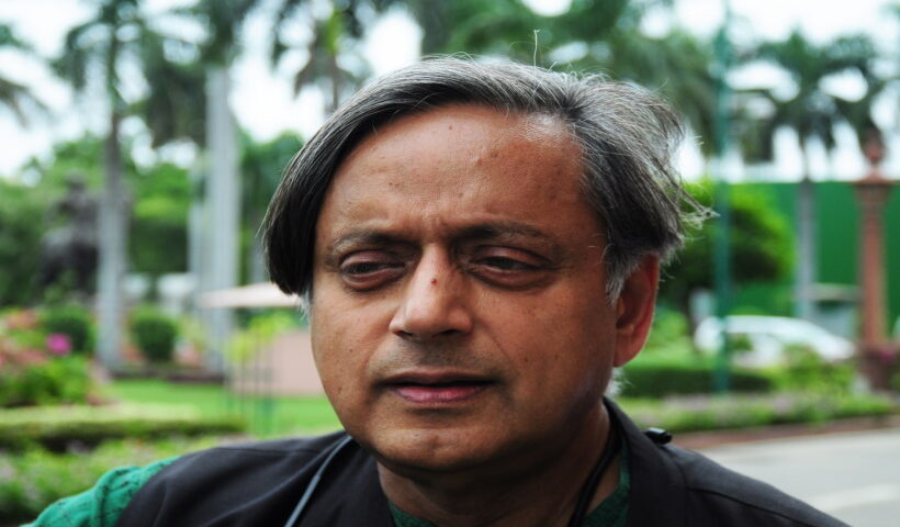 Congress MP Shashi Tharoor at Parliament during Monsoon session, in New Delh