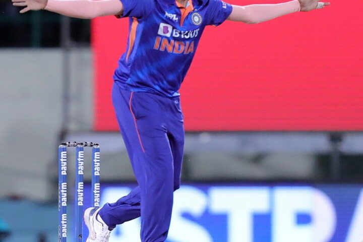 Dharamsala :India's Mohammed Siraj reacts during the third Twenty20 international cricket match in Dharamsala