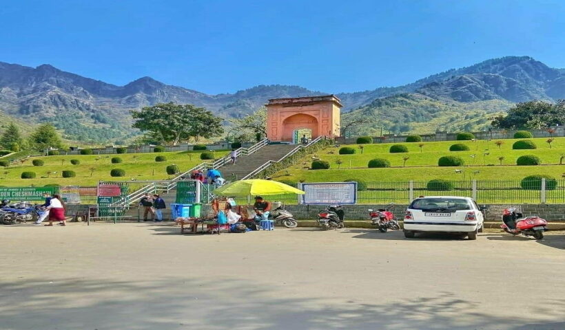 Chashme Shahi in Srinagar as record high temperatures seen.