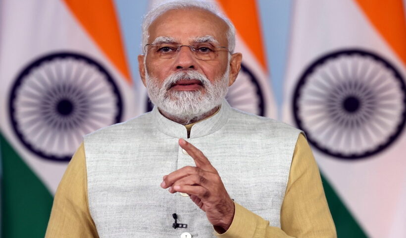 Prime Minister Narendra Modi virtually addresses at the UN World Geospatial