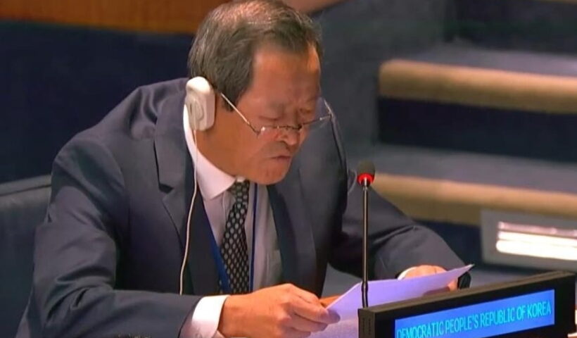 Seoul :This undated file photo, captured from the U.N. Web TV, shows North Korean Ambassador to the United Nations Kim Song speaking at a U.N. General Assembly in New York.