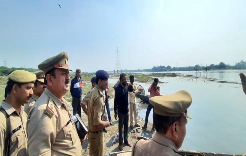 Police administration in preparation for Chhath Puja in Noida.