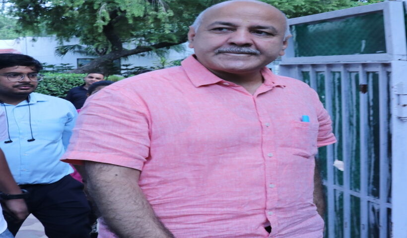 New Delhi :Delhi Dy. Chief Minister Manish Sisodia arrives to address a press conference in New Delh