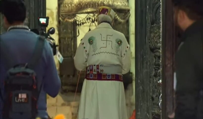 PM Modi offers prayers at Kedarnath temple.