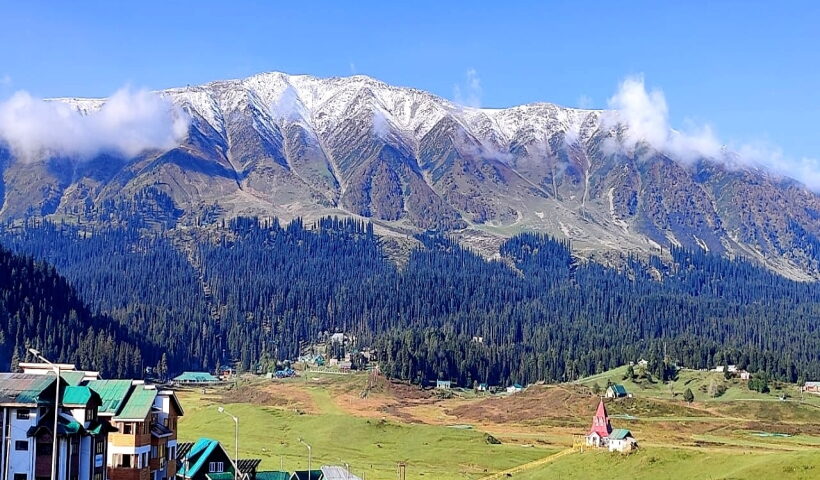 The higher reaches of popular ski-resort Gulmarg in north Kashmir's Baramulla