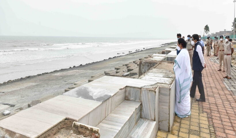 Kolkata: West Bengal Chief Minister Mamata Banerjee visited the cyclone Yaas affected, area at Digha in East Medinipur in Kolkata