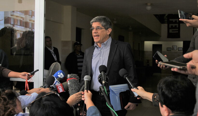 Carlos Fernandez de Cossio, head of U.S. affairs at Cuba's foreign ministry, speaks to reporters in Havana, Cuba, Dec. 12, 2018. Two years after the United States first accused Cuba of alleged sonic attacks against its diplomatic personnel,