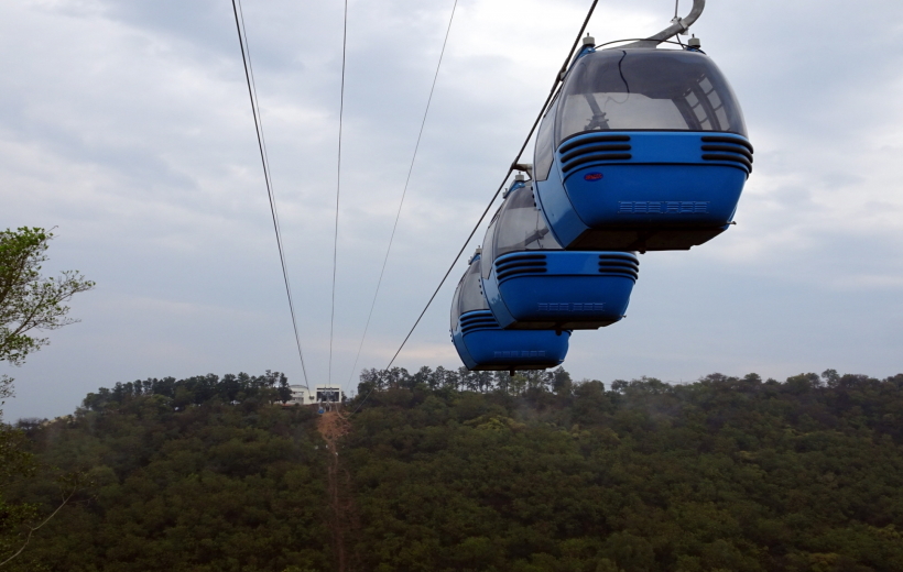 A view of Jammu cable car Gandola project.