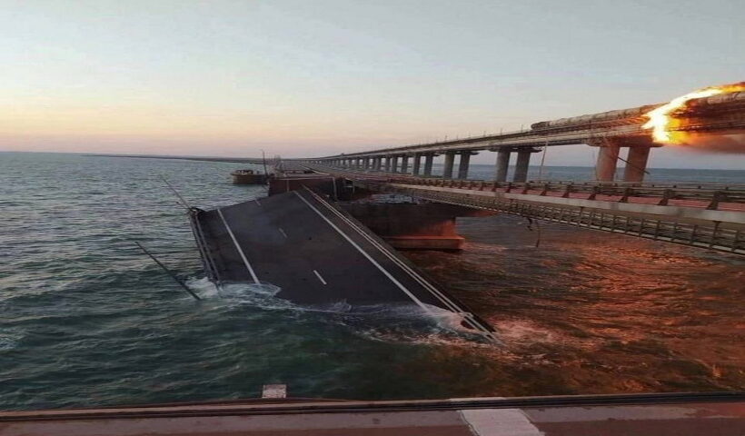 Explosion hits bridge connecting russia and crimea