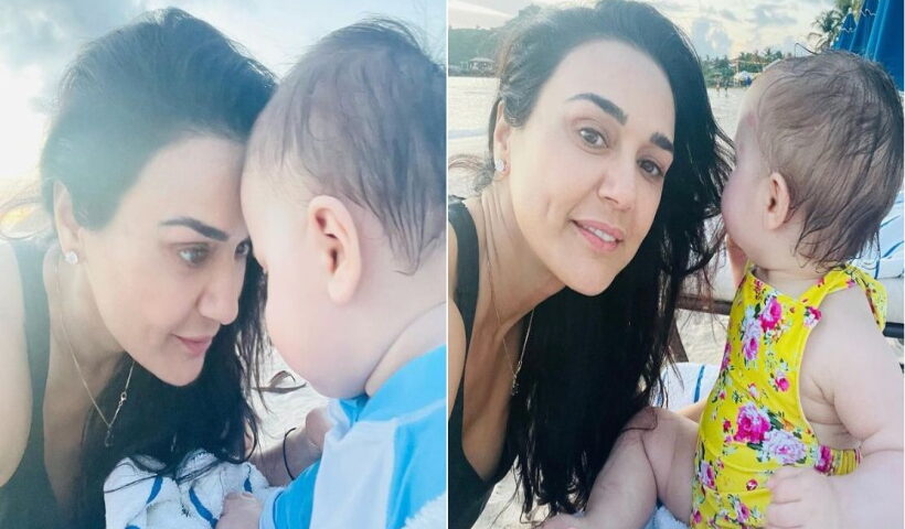 s Preity Zinta's twins turn one, she shares a heartfelt note of cascading love