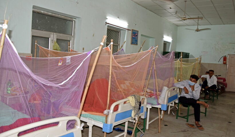 Lucknow: Patients undergoing treatment at the dengue ward of Balrampur hospital in Lucknow