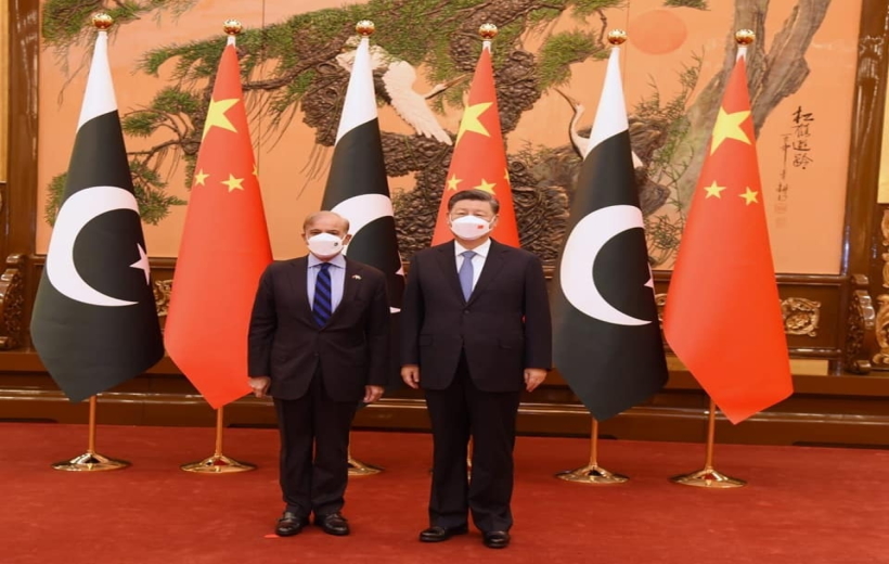 Pakistan Prime Minister Shehbaz Sharif meets Chinese President Xi Jinping.