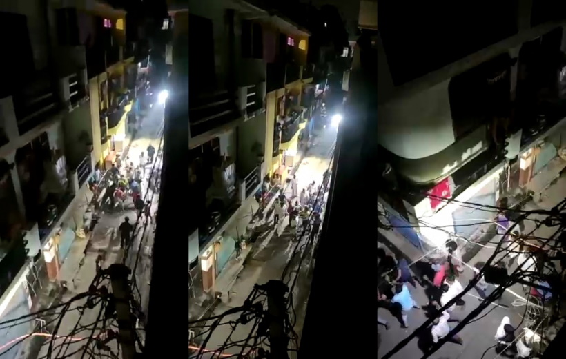 More than a dozen people beat up a young man, video surfaced.