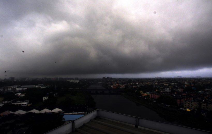 Chennai: Dark clouds engulf Chennai on an overcast day
