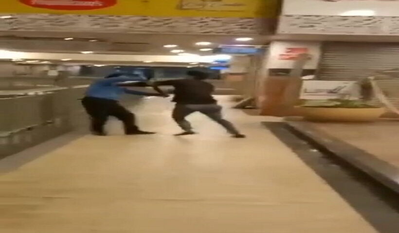 The video of beating the guard surfaced, the youth was arrested by the police.