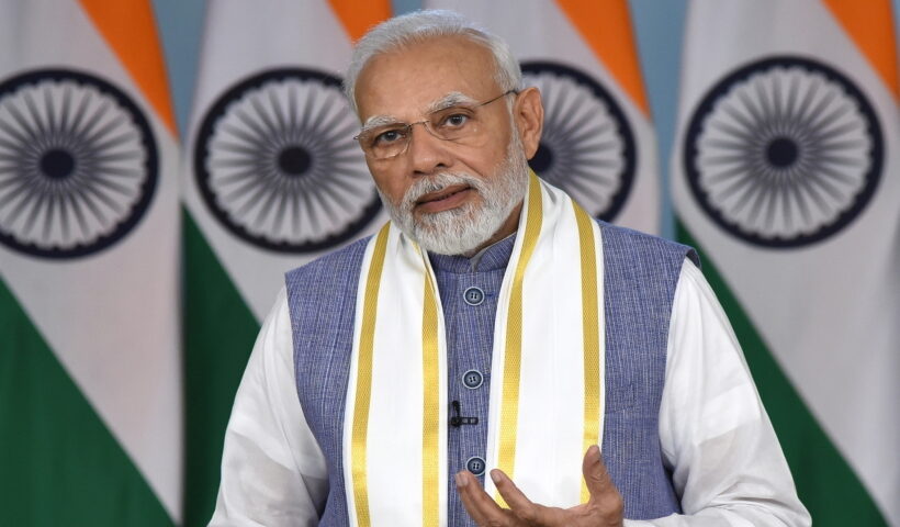 New Delhi : Prime Minister Narendra Modi addressing at the Bengaluru Tech Summit via video message