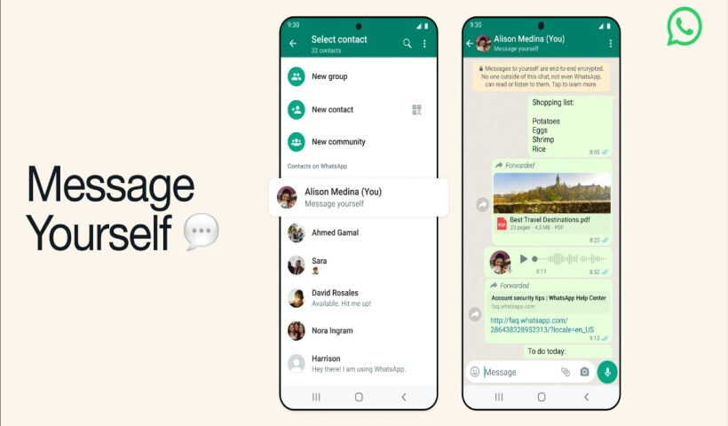 WhatsApp to roll out 'Message Yourself' feature in India.