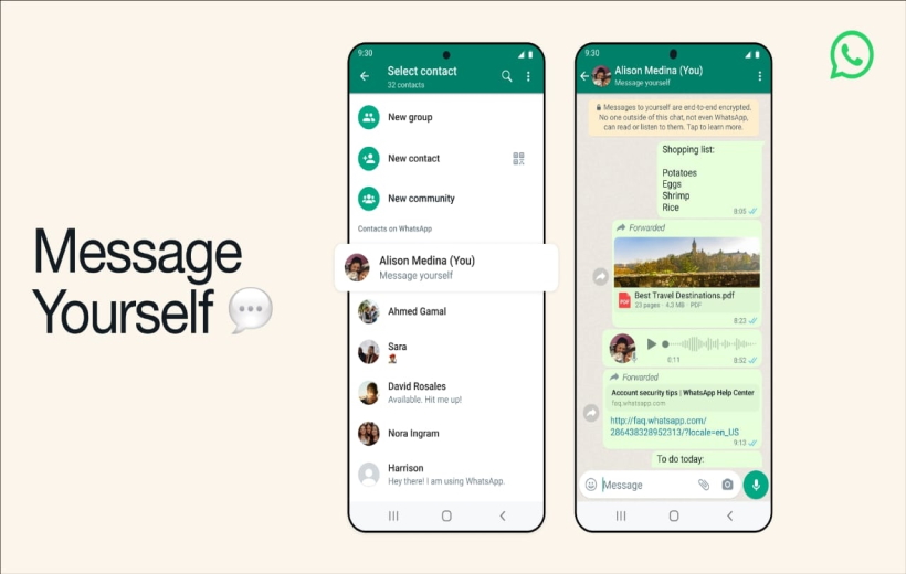 WhatsApp to roll out 'Message Yourself' feature in India.