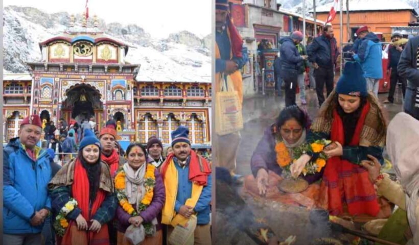 Amidst the snowfall, the Speaker of the Assembly reached the darshan of Lord Badrivishal, also visited Mana village