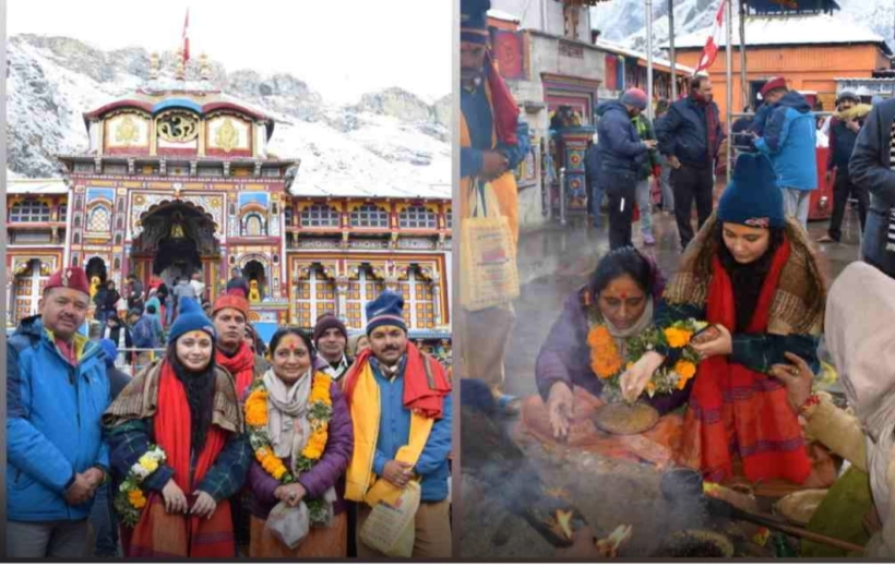 Amidst the snowfall, the Speaker of the Assembly reached the darshan of Lord Badrivishal, also visited Mana village
