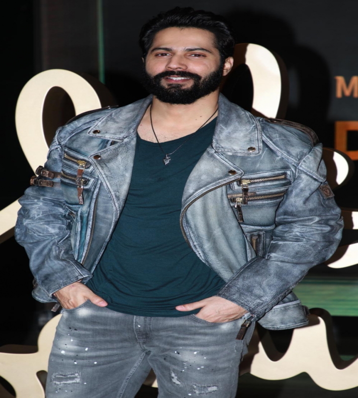 Mumbai:Bollywood Actor Varun Dhawan poses for photos during Special Announcement For Their Most Awaited Film Bhediya