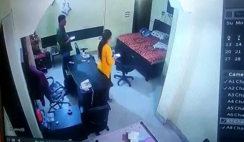 Student assaulted the hostel operator.