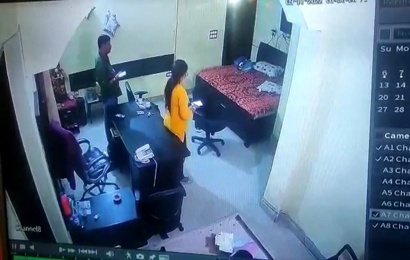 Student assaulted the hostel operator.