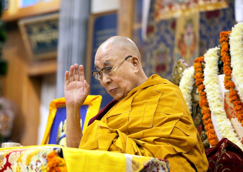 Spiritual leader The Dalai Lama attends a Long Life Offering Ceremony at the Main Tibetan Temple in Dharamsala, Himachal Pradesh