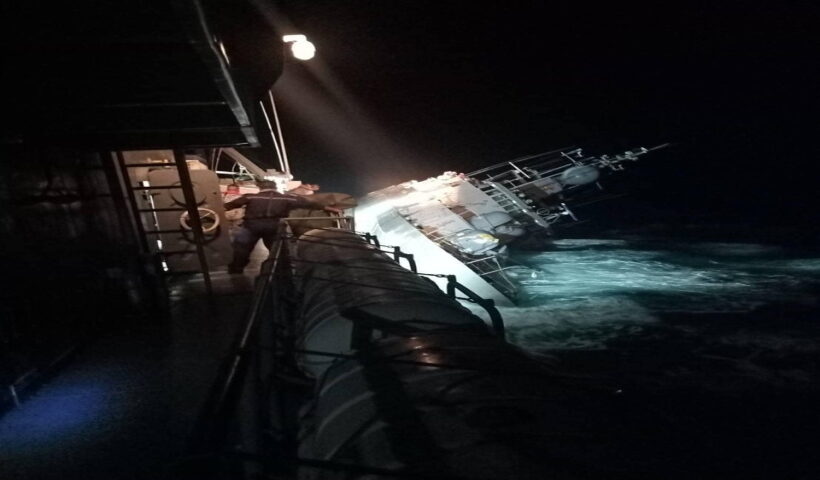 Thai Navy ship capsizes, over 100 sailors stranded