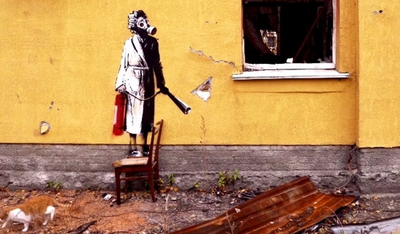 Banksy art in Ukraine