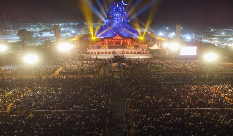 Adiyogi statue unveiled near B'luru; K'taka govt assures all support to Isha Foundation