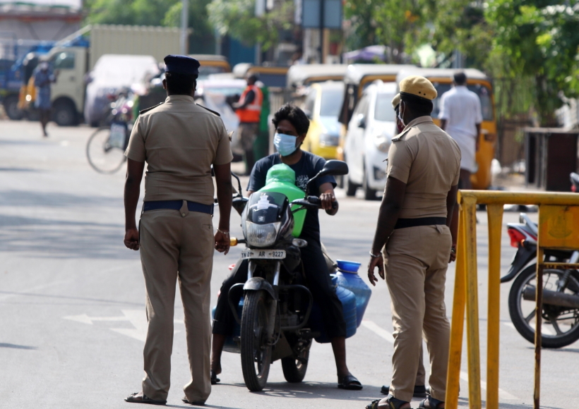 Chennai: Police check up vehicles in Chennai