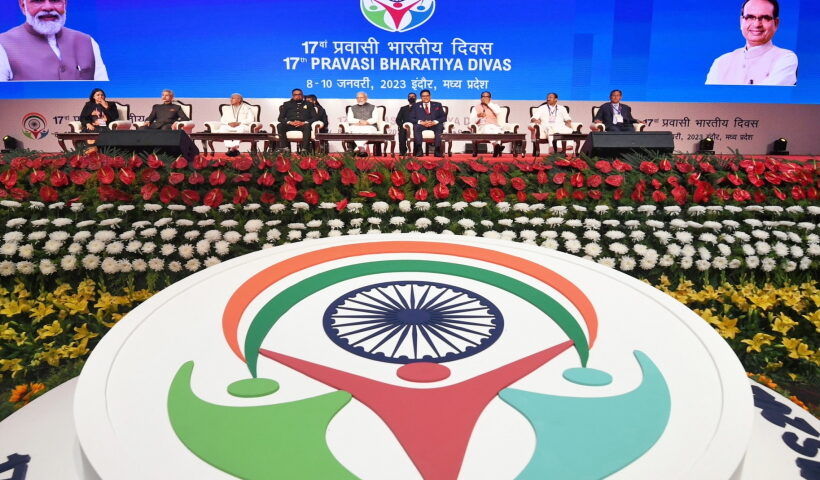 Indore: Prime Minister Narendra Modi during the 17th Pravasi Bharatiya Divas Convention