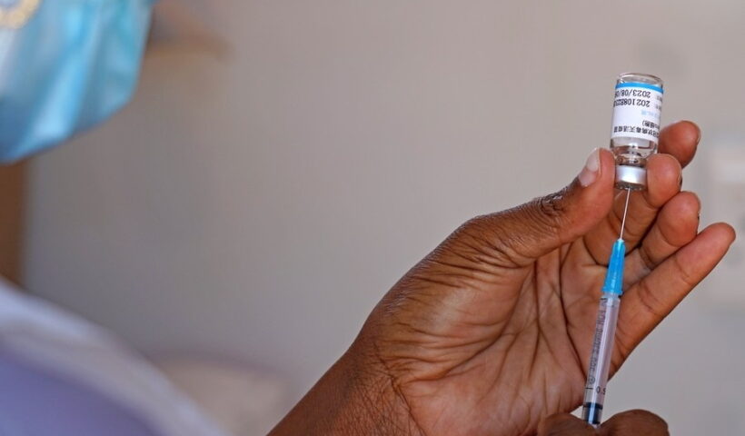 A medical worker prepared a dose of the Chinese COVID-19 vaccine in Windhoek, Namibia