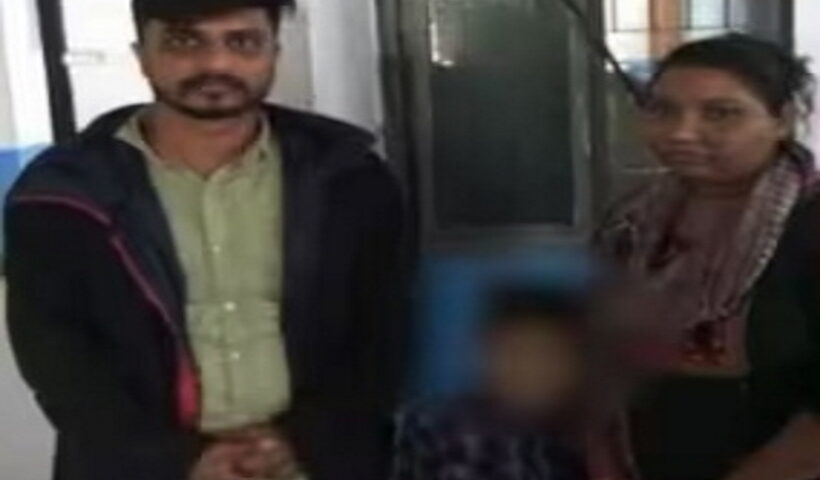 Kamlesh Ode and his wife Nayna in Surat police custody on kidnapping charges.