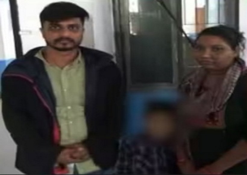 Kamlesh Ode and his wife Nayna in Surat police custody on kidnapping charges.