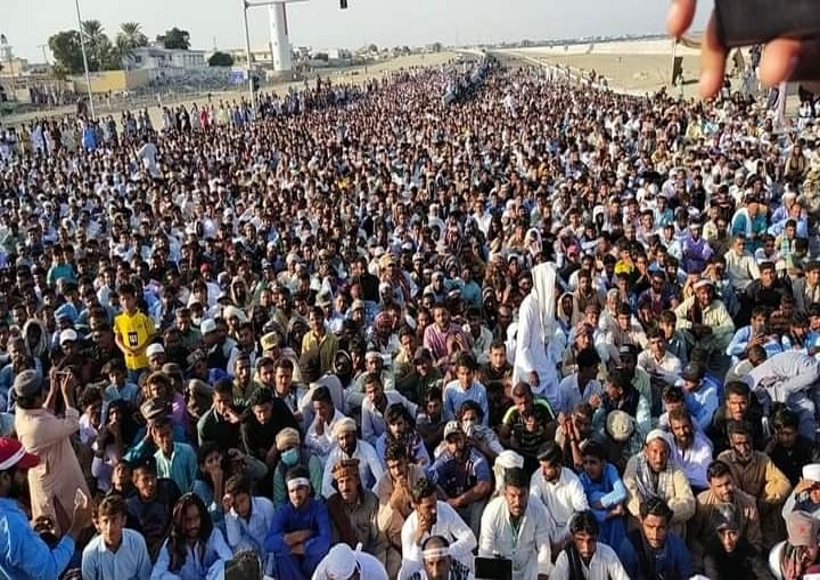 Protesters block highway leading to Gwadar port.