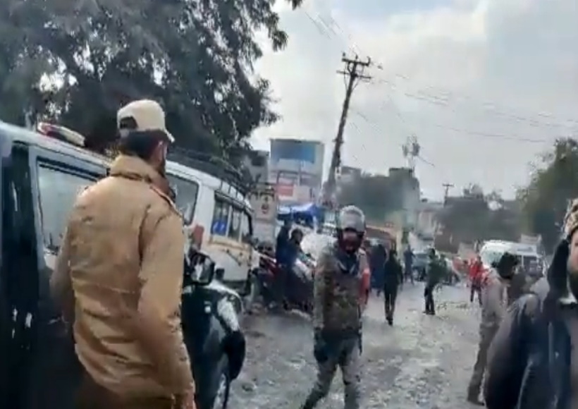 Six injured in two blasts in Jammu.
