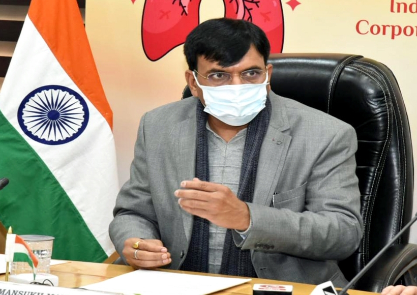 New Delhi: Union Health Minister Mansukh Mandaviya during a meeting with the Central TB Division to undertake an intensified TB elimination project in Uttar Pradesh and Chhattisgarh