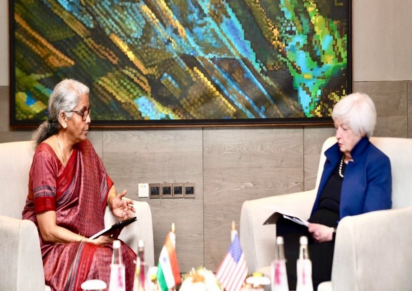 निर्मला सीतरमण ने अमेरिकी ट्रेजरी सचिव जेनेट येलेन से की मुलाकात