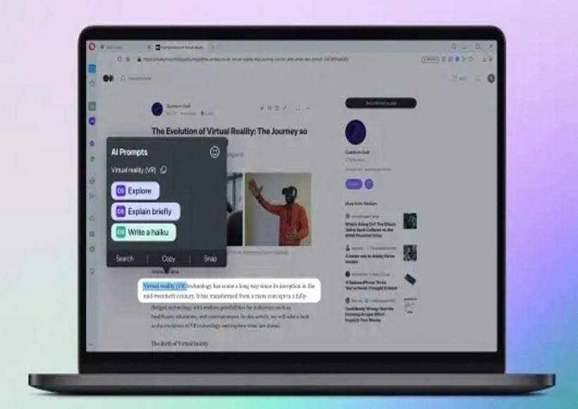 ओपेरा ने अपने ब्राउजर में चैटजीपीटी, एआई संक्षेपण फीचर जोड़ा