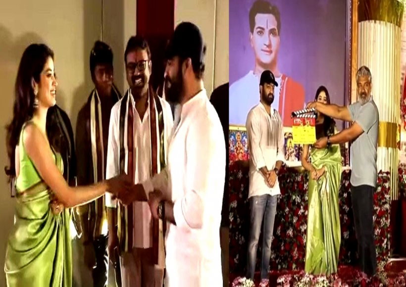 राजमौली ने शुरू की 'एनटीआर 30' की शूटिंग, जाह्न्वी का तेलुगू में डेब्यू