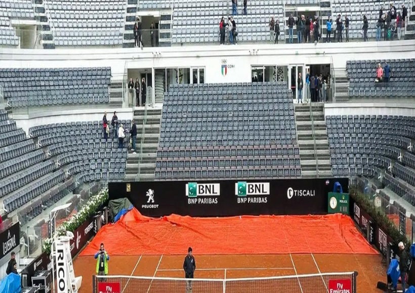 इटालियन ओपन: बारिश ने बिगाड़ा खेल, क्ले कोर्ट इवेंट पर शनिवार के मैचों में देरी