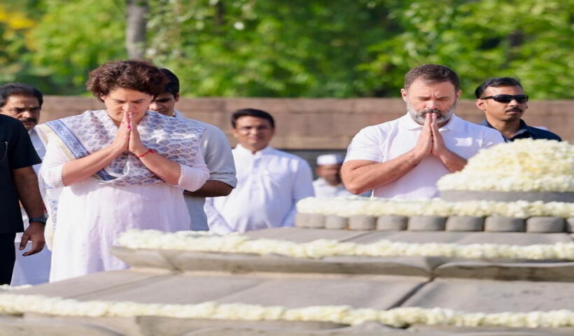 कांग्रेस नेताओं ने राजीव गांधी को श्रद्धांजलि दी