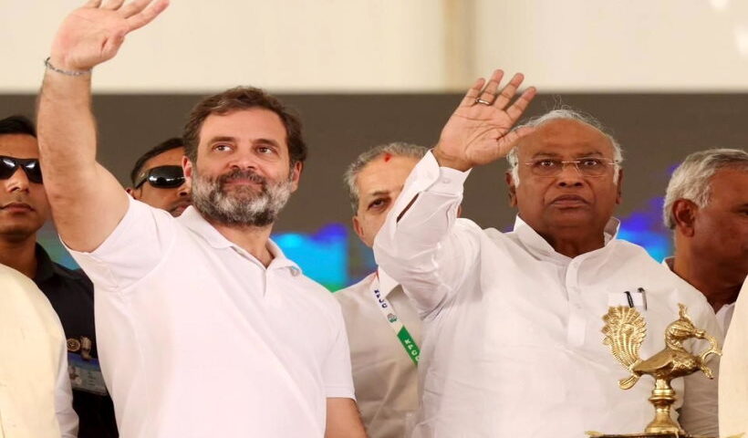 मल्लिकार्जुन खड़गे और राहुल गांधी