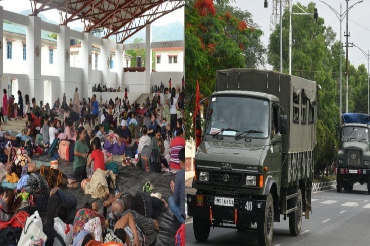 मणिपुर: अनुच्छेद 355 लागू, सेना का फ्लैग मार्च जारी, अतिरिक्त सैनिकों को असम से एयरलिफ्ट किया गया